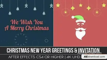 Christmas New Year Greeting & Invitation Openers template preview