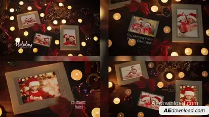 Christmas Night Photo Frame Video Displays template preview