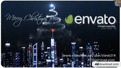 Christmas Over the City Logo Stings template preview