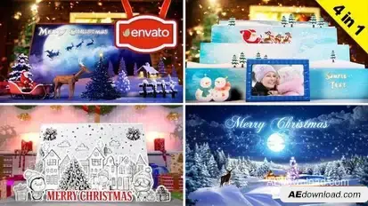 Christmas pack (4 in 1) Openers template preview