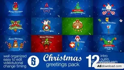 Christmas Pack Intro - Outro - Logo Openers Openers template preview
