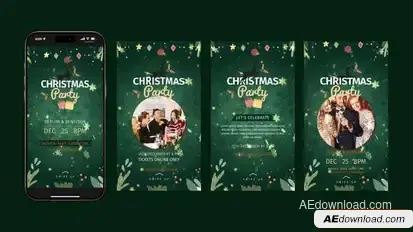 Videohive Christmas Party Instagram Stories 55697322 Openers template preview