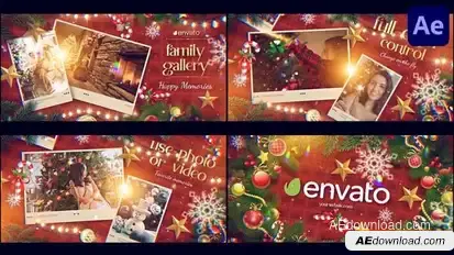 Christmas Photo Slideshow for After Effects Openers template preview