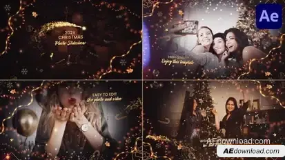 Christmas Photos Slideshow for After Effects Openers template preview