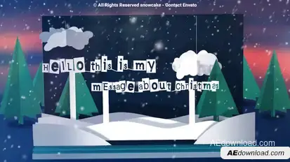 Christmas Popup Card Video Displays template preview