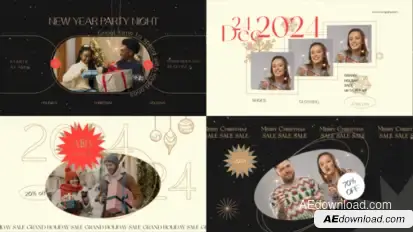 Christmas Promo Video Displays template preview
