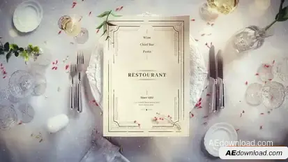 Christmas Restaurant Menu Slideshow Openers template preview