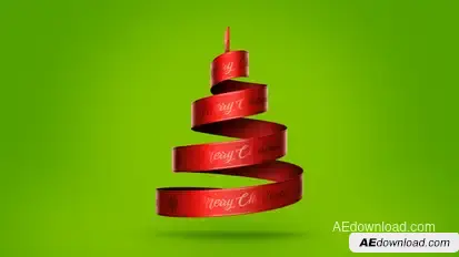 Christmas Ribbon Reveal Logo Stings template preview