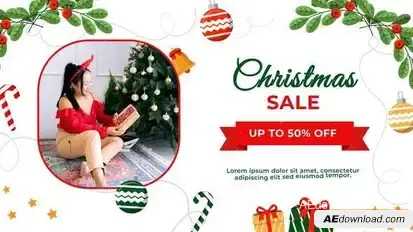 Videohive Christmas Sale After Effects Slideshow Video Displays template preview