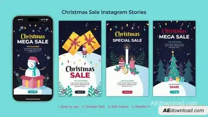 Videohive Christmas Sale Instagram Stories 55489324 Openers template preview
