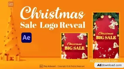 Christmas Sale Logo Reveal For After Effects Openers template preview