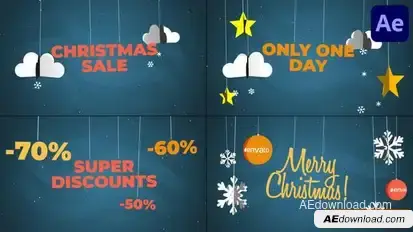 Christmas Sale Promo for After Effects Openers template preview