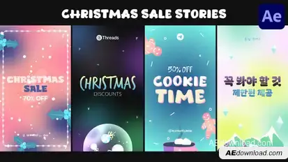 Christmas Sale Stories for After Effects Openers template preview