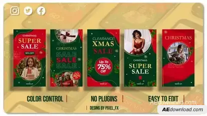 Christmas Sale Stories V1 Openers template preview