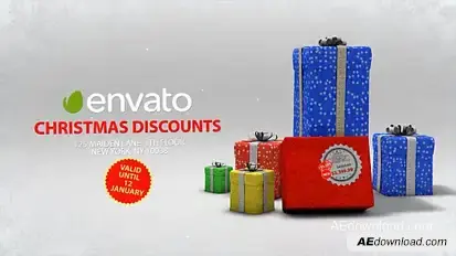 Christmas Sales 2018 Elements template preview