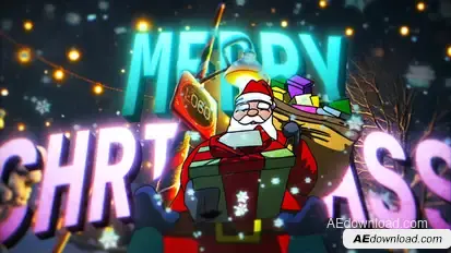 Christmas Santa intro Openers template preview