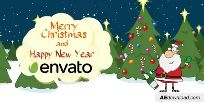 Christmas Santa Opening Wine   Video Displays template preview