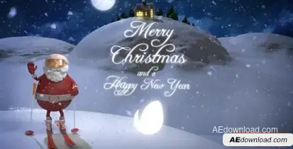 Christmas Santa Ski Openers template preview