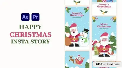 Videohive Christmas Season Celebration Instagram Stories 55580134 Openers template preview
