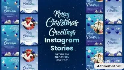 Videohive Christmas Season Celebration Instagram Stories Openers template preview