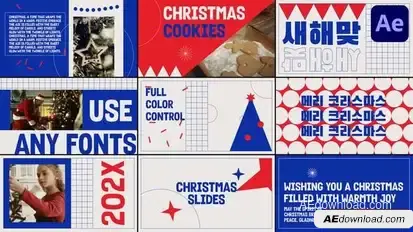 Christmas Slides for After Effects Openers template preview