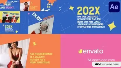 Christmas Slides for After Effects Openers template preview