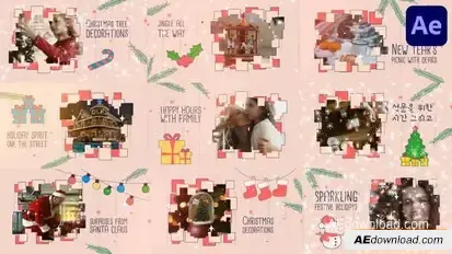 Christmas Slideshow for After Effects Openers template preview
