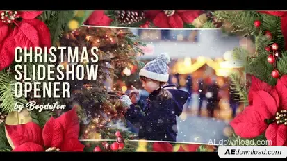 Christmas Slideshow Opener Video Displays template preview