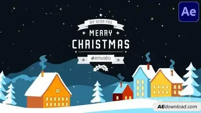 Christmas Snow Greetings | After Effects Openers template preview