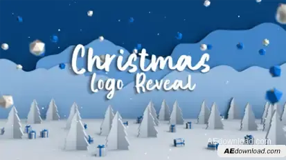 Christmas Snow Logo Reveal Logo Stings template preview