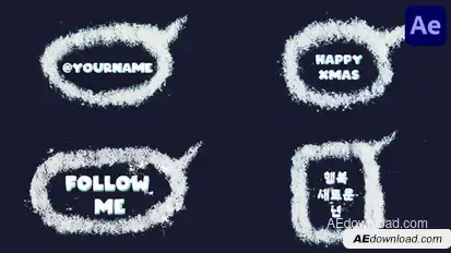 Christmas Snow Speech Bubbles | After Effects Titles template preview