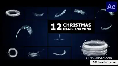 Christmas Snow Swirls | After Effects Elements template preview