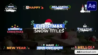Christmas Snow Titles | After Effects Titles template preview