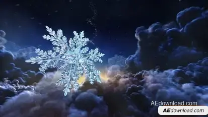 Christmas Snowflake Intro Openers template preview