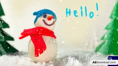Christmas Snowman broadcast-packages template preview