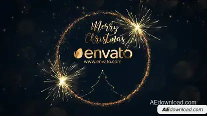 Christmas Sparkler Logo Logo Stings template preview