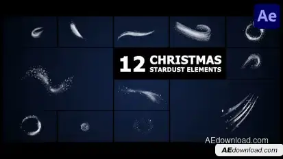 Christmas Stardust Elements | After Effects Elements template preview