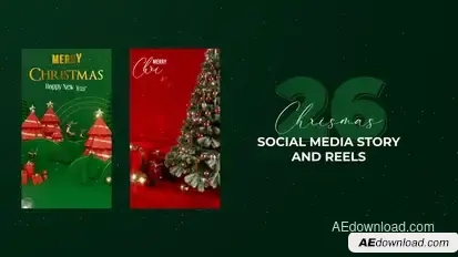 Christmas Story&Reels V2 broadcast-packages template preview