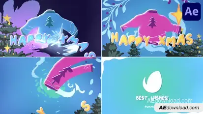 Christmas Sweater Logo for After Effects Logo Stings template preview