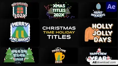 Christmas Time Holiday Titles | After Effects Titles template preview