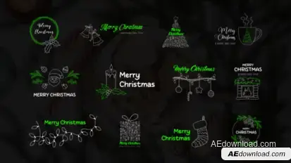 Christmas Titles Titles template preview