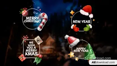 Christmas Titles - Lower Thirds Titles template preview