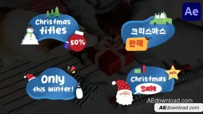 Christmas Titles Discount for After Effects Titles template preview