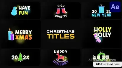 Christmas Titles for After Effects Titles template preview