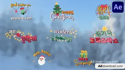 Christmas Titles for After Effects Titles template preview