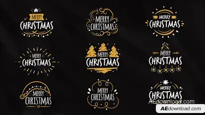 Christmas Titles Pack 9 in 1 Titles template preview