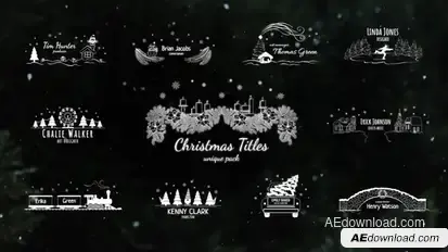 Christmas Titles Pack (part 2) / AE Titles template preview