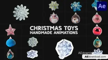 Christmas Toys Handmade Animations | After Effects Elements template preview