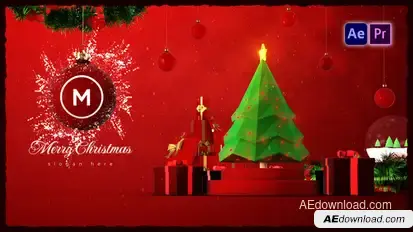 Christmas Tree Logo Reveal Logo Stings template preview