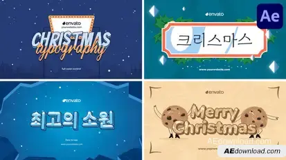 Christmas Typography | After Effects Titles template preview